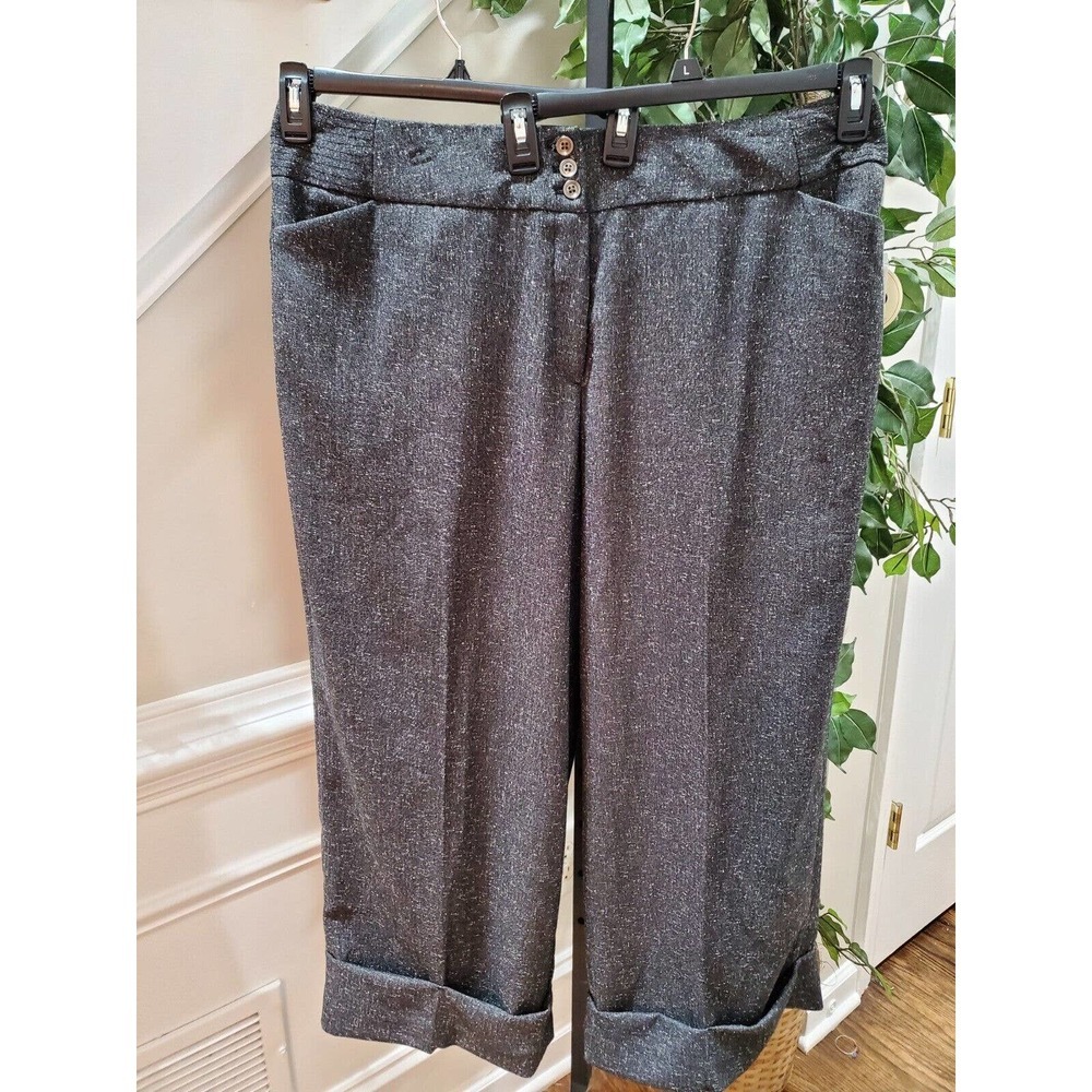 Cato Women Black Polyester Zipper Natural Waist‎ Wide Legs Classic Pant Size 20W